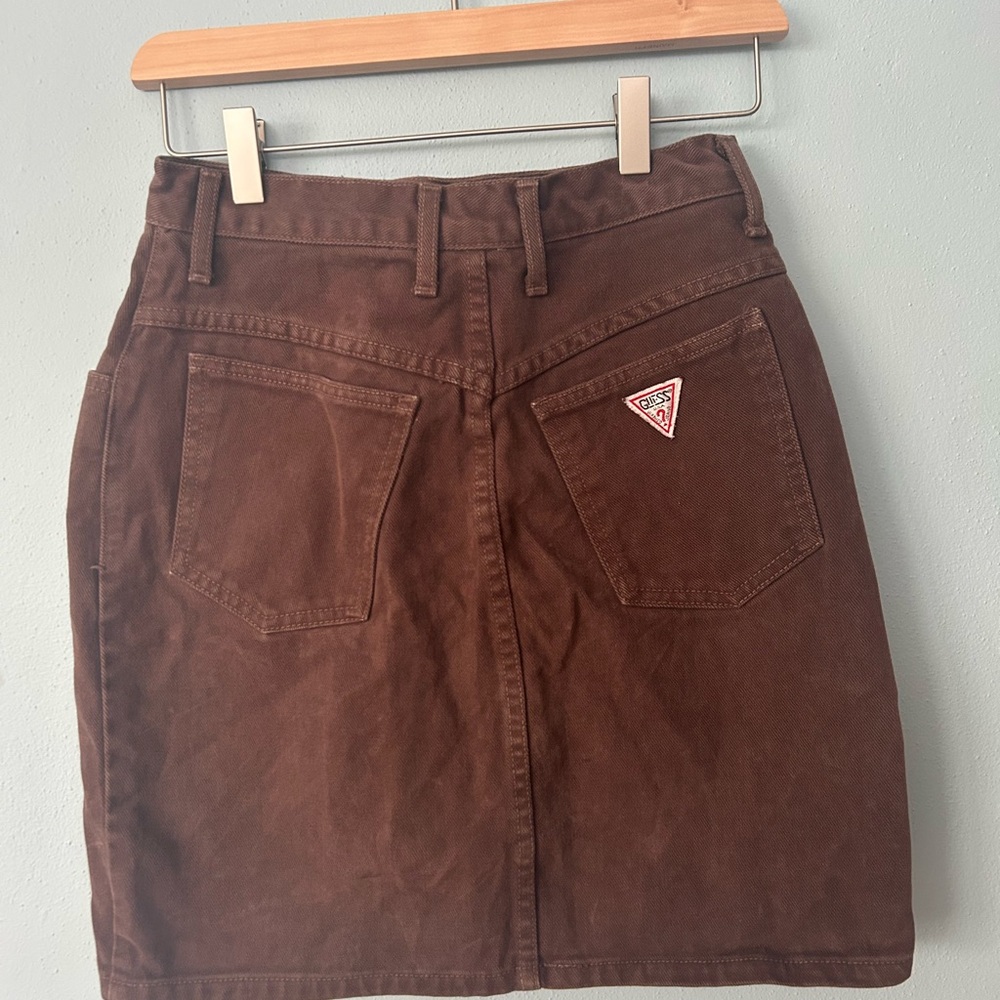 Guess Chocolate Brown Mini Skirt